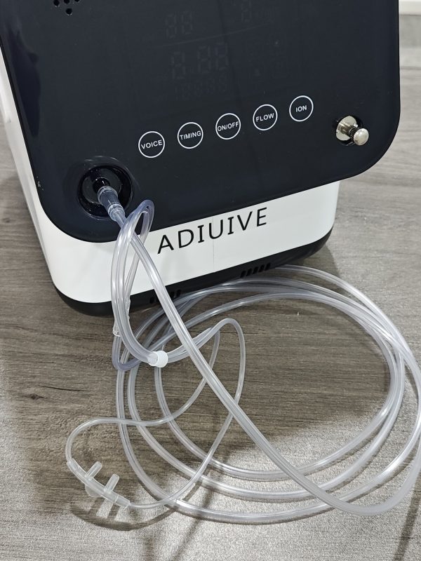Adiuive 5L Home Oxygen Concentrator - Quiet Portable Air Support System with Digital Display, Timer - 1-5L/min Adjustable Flow for Daily Wellness