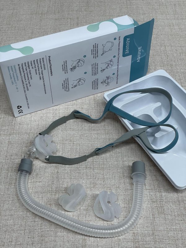 ADIUIVE-10-3 Adiuive Comfort Oxygen Mask & Tubing Kit - Soft Adjustable Nasal Cannula with Secure Head Straps - Compatible with All Standard Oxygen Concentrators - Complete Replacement Set for Home Wellness