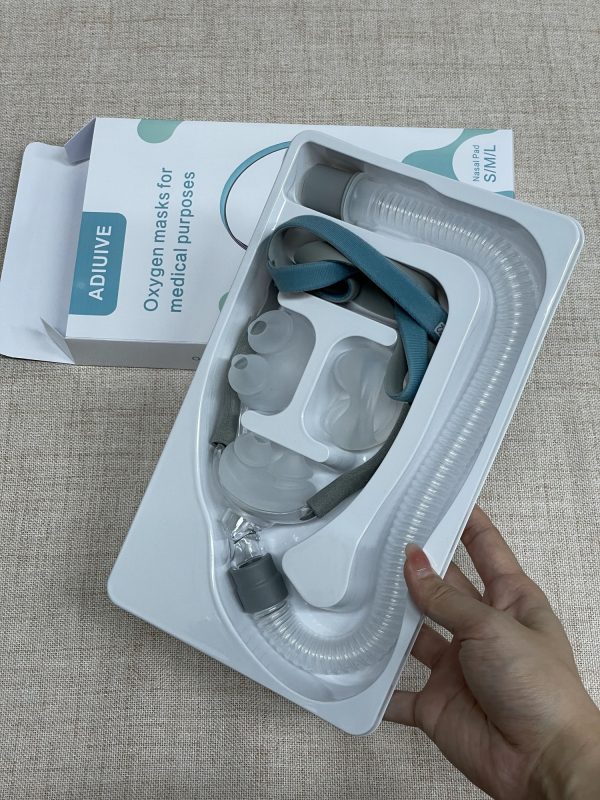ADIUIVE-10-4 Adiuive Comfort Oxygen Mask & Tubing Kit - Soft Adjustable Nasal Cannula with Secure Head Straps - Compatible with All Standard Oxygen Concentrators - Complete Replacement Set for Home Wellness