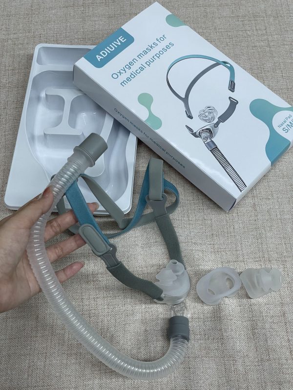 ADIUIVE-10-5 Adiuive Comfort Oxygen Mask & Tubing Kit - Soft Adjustable Nasal Cannula with Secure Head Straps - Compatible with All Standard Oxygen Concentrators - Complete Replacement Set for Home Wellness