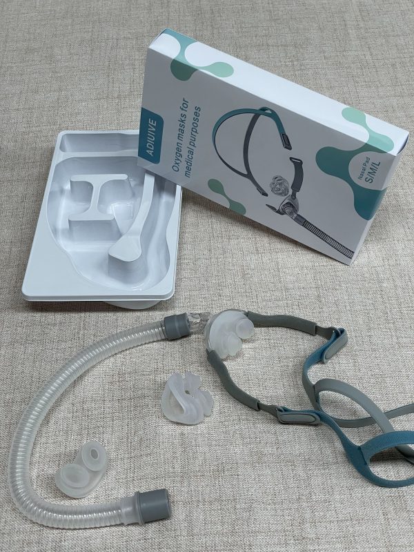 ADIUIVE-10-6 Adiuive Comfort Oxygen Mask & Tubing Kit - Soft Adjustable Nasal Cannula with Secure Head Straps - Compatible with All Standard Oxygen Concentrators - Complete Replacement Set for Home Wellness