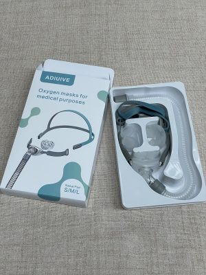 Adiuive Comfort Oxygen Mask & Tubing Kit - Soft Adjustable Nasal Cannula with Secure Head Straps - Compatible with All Standard Oxygen Concentrators - Complete Replacement Set for Home Wellness